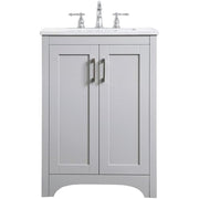 Elegant Decor 24" - Single / Grey / Traditional Wheel Care