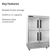 Traulsen (2) Split Solid Doors / Silver / 1 Freezers