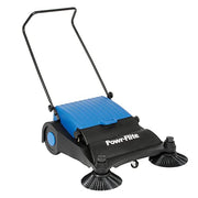 Manual Push Sweeper by Powr-Flite – Plastic, Blue, Model PS320