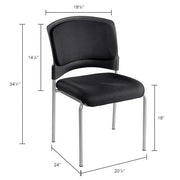Stacking Chair by Global Industrial – 20.5 x 24 x 34.29 inches, Plastic, Grey, Model NEW240220BK