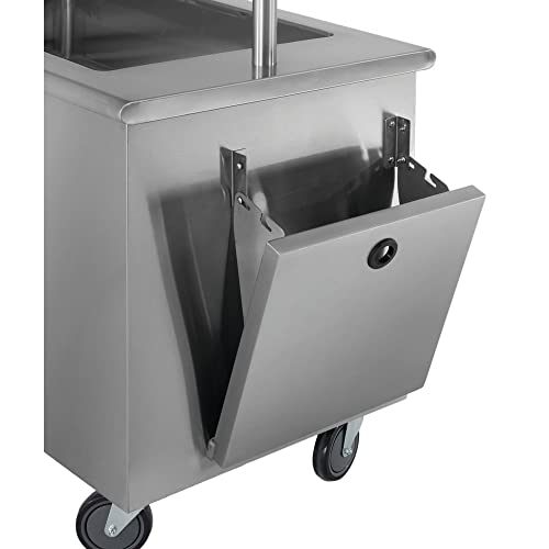 HUBERT Single Sided / Silver / Modern Utility Carts