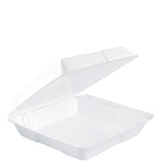 SOLO 3" x 9.3" x 9.5" / White / 9.5 liters Clamshell Take Out Containers