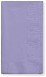 Creative Converting 67193B Luscious Lavender Dinner Napkin, 2 Ply, 1/8 Fold Solid (12pks Case)