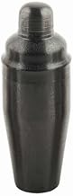 Tablecraft 10553 Premium Cocktail Shaker, 3-Piece, Acid-Etch Finish, 18/8 Stainless Steel, Black PVD Coating, 24 oz., 3-3/4” x 3-3/4” x 10, Barware Essentials, Case of 6
