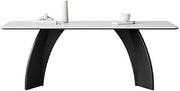 Mesa de Comedor Retro Solid Wood Dining Table Modern Simple Rock Plate Rectangular Home Mesa de Comedor(180x90x75cm)
