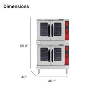 VULCAN Double Deck | Natural Gas / Silver / 14.8 cubic_feet Commercial Ovens