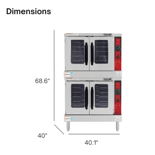 VULCAN Double Deck | 240V / Silver / 14.8 cubic_feet Commercial Ovens