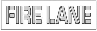 8"X61" FIRE Lane Pavement Marking Stencil