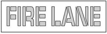 8"X61" FIRE Lane Pavement Marking Stencil
