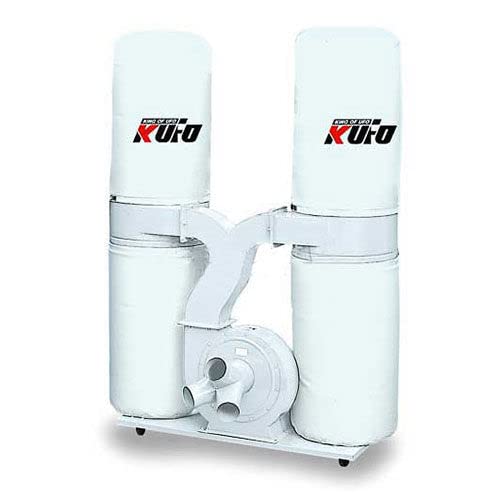 5HP Bag Dust Collector by Kufo Seco – 28"W x 95"H, Steel, White, Model UFO-103B