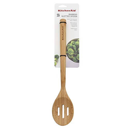 KitchenAid 12-Inch / Bamboo Slotted Spoon / Bamboo Cooking Spoons