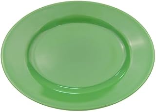 CAC China LV-51-G Oval Platter R.E. Green 15" Stoneware Oval, Color, Set of 12