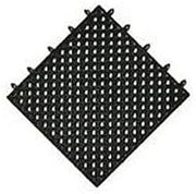Notrax Drainage Mat Interlocking Tile, 12" x 12" x 9/16", Black