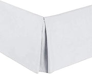 Luxury 600 Thread Count Egyptian Cotton Classic Tailored Pleated Style Dust Ruffled Bed Skirt Three Side Coverage Silver King (78" x 80"+ 14" inch Drop)