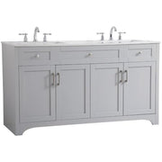 Elegant Decor 60" - Double / Grey / Traditional Bathroom Vanities