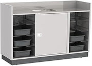 Lakeside 4618 Set-up Stations Mobile Laminate44; Gray