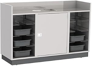 Lakeside 4618 Set-up Stations Mobile Laminate44; Gray