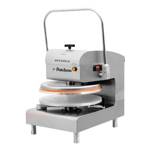 18 Round Manual Pizza Press by Dutchess – Stainless Steel, Model DUT/DXM-SS
