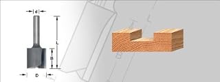 AMANA 45451 carbide tipped 2-flute straight plunge bit, 1-3/8" diam. 1/2" shank