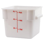 Winco 6 Quart / Container / White Container Sets