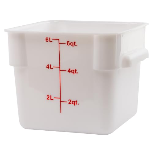 Winco 6 Quart / Container / White Container Sets