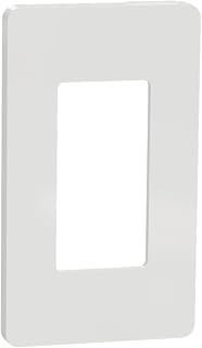 by Schneider Electric Square D X Series Standard Size Screwless Wall Plate for Outlet and Light Switch, 1 Gang, Matte White