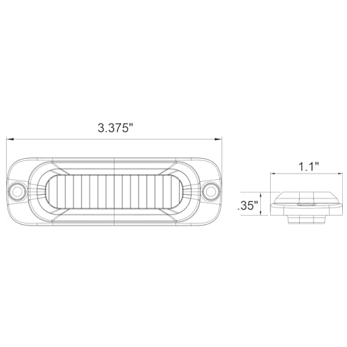 Buyers Products Company Clear / 3 x 6 x 4 / Modern Lighting Assemblies & Accessories