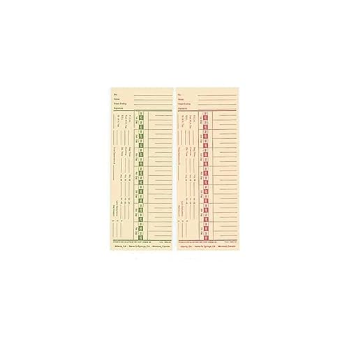 E2 Time Cards - Double-Sided by Lathem – Pack of 1000, Model 375-036