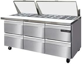 SW72-30M-D Mighty Top Sandwich Unit, 72" W, With 30 Pan Top Openings & Six Drawers