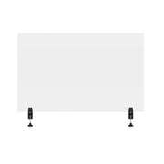 Reclaim Acrylic Sneeze Guard Desk Divider - 48" x 30" Clamp-On Clear by Luxor – 48"W x 30"L, Acrylic, Clear, Model DIVCL-4830C