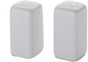 American Metalcraft Square Ceramic Salt & Pepper Shakers (Set of 2),White