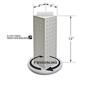 Azar Displays 4”W x 12”H / White / Pegboard + Hooks Panels & Units