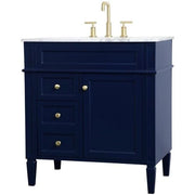 Elegant Decor 32" - Single / Blue,gold / Modern Wheel Care