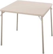 Cosco Square Folding Table 34" Sand Steel Frame, Vinyl