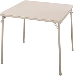 Cosco Square Folding Table 34" Sand Steel Frame, Vinyl