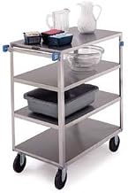 353 Four Shelf Open Tray Truck, 31"W x 18"D Shelves, Edges Down