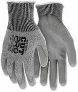 MCR Safety Work Gloves, Large, Gray, 12 Pack