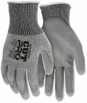 MCR Safety Work Gloves, Large, Gray, 12 Pack