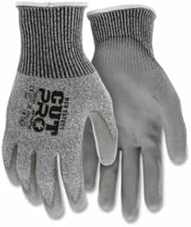 MCR Safety Work Gloves, Large, Gray, 12 Pack
