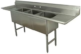 102" x 30" Triple Fabricated Bowl Scullery Sink