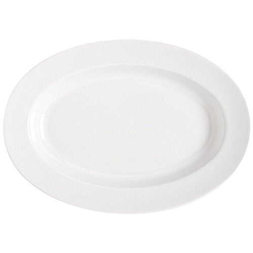 G.E.T. White 17" x 12" Oval Platter by Milano – Large, Melamine, White, Model ML-14-W