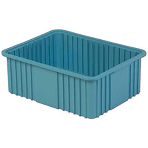 Divider Box by LewisBins – 22.4"L x 8"W x 8"H, 40.0 pounds, Polyethylene (PE), Light Blue, Pack of 4