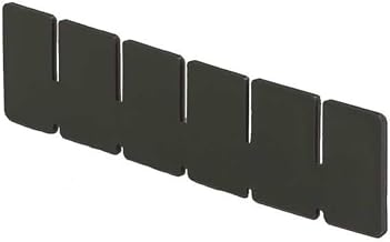 Lewisbins Plastic Divider, Black, 6 15/16 in L, 2 in H DV0825 XL - 1 Each
