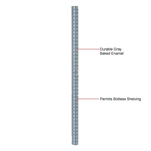 3 HIGH Angle Post by Global Industrial – 1.5"L x 2.25"W x 36"H, Alloy Steel, Gray, Model 790CP100