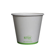 White Compostable Squat Paper Hot Cup by KITCH24/7 – 8.0 fluid_ounces, Paper, White, Pack of 1000, Model KC-SC08-90W