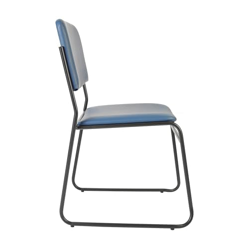 Flash Furniture Navy Vinyl/Black Frame / Set of 1 / Contemporary Home Office Desk Chairs