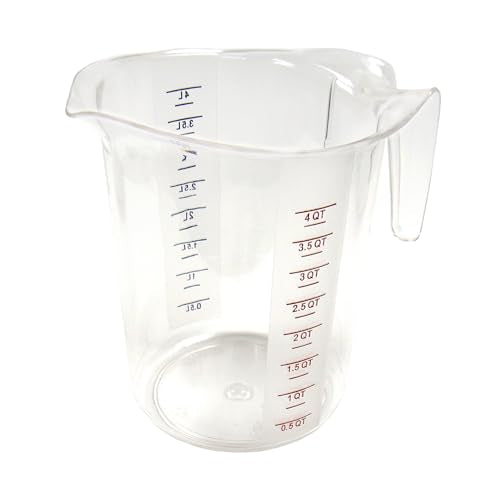 Winco 4 Quart / Clear / 4.0 liters Cups