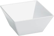 Cal-Mil SR261 Melamine Square Bowls, 8" Length x 8" Width x 5" Height, White (Pack of 3)