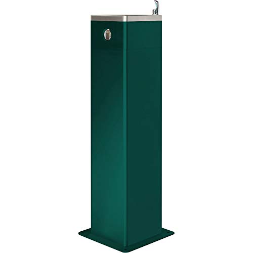 Outdoor Pedestal Drinking Fountain by Global Industrial – Stainless Steel 316, Green, Model 761223GN