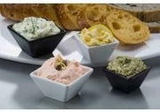 American Metalcraft Black Melamine Square Sauce Cup, 2 3/8 Ounce - 1 each.